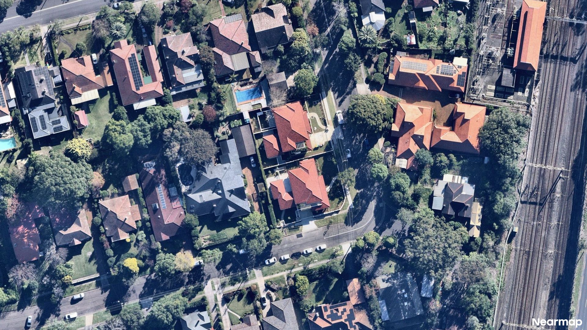 Vertical aerial view