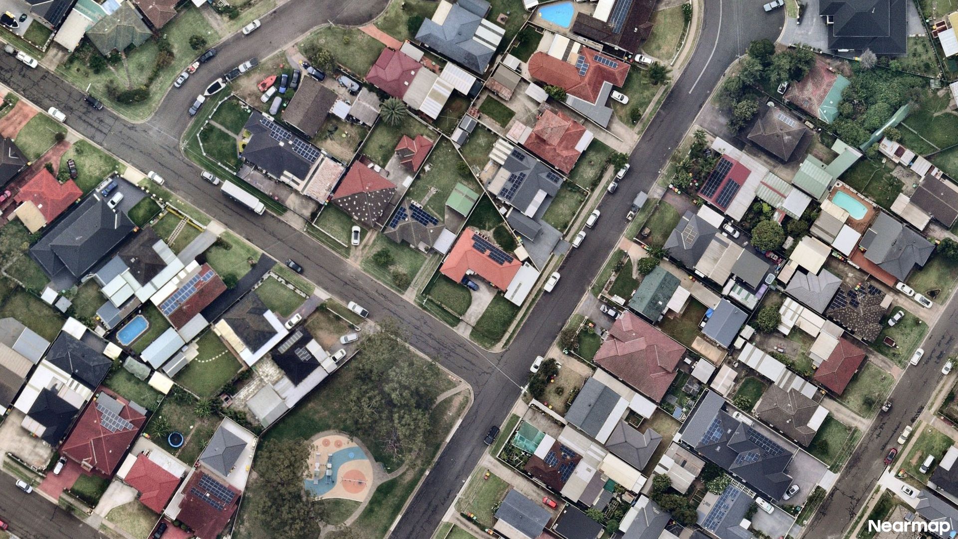 Vertical aerial view