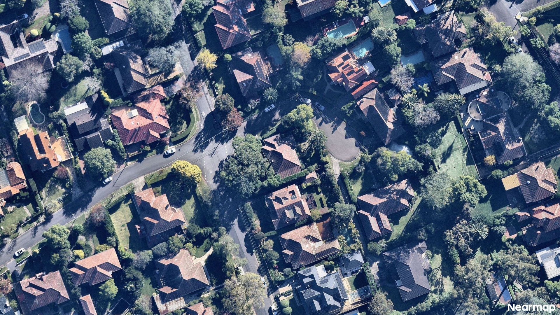 Vertical aerial view