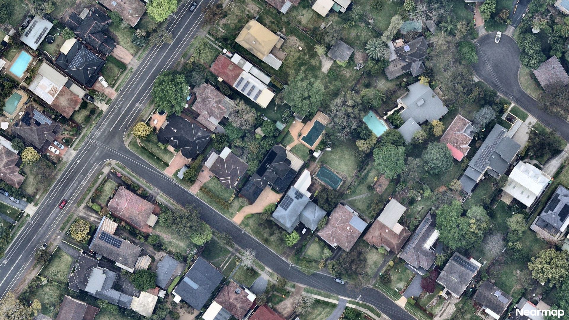 Vertical aerial view
