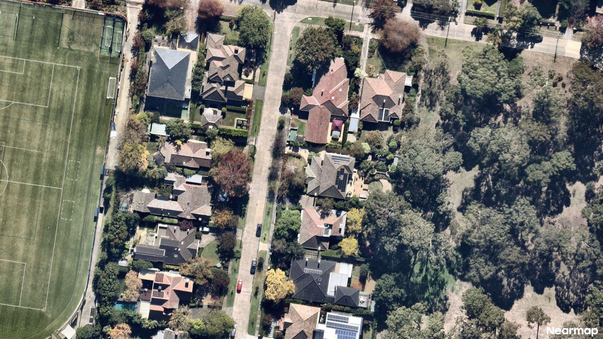 Vertical aerial view