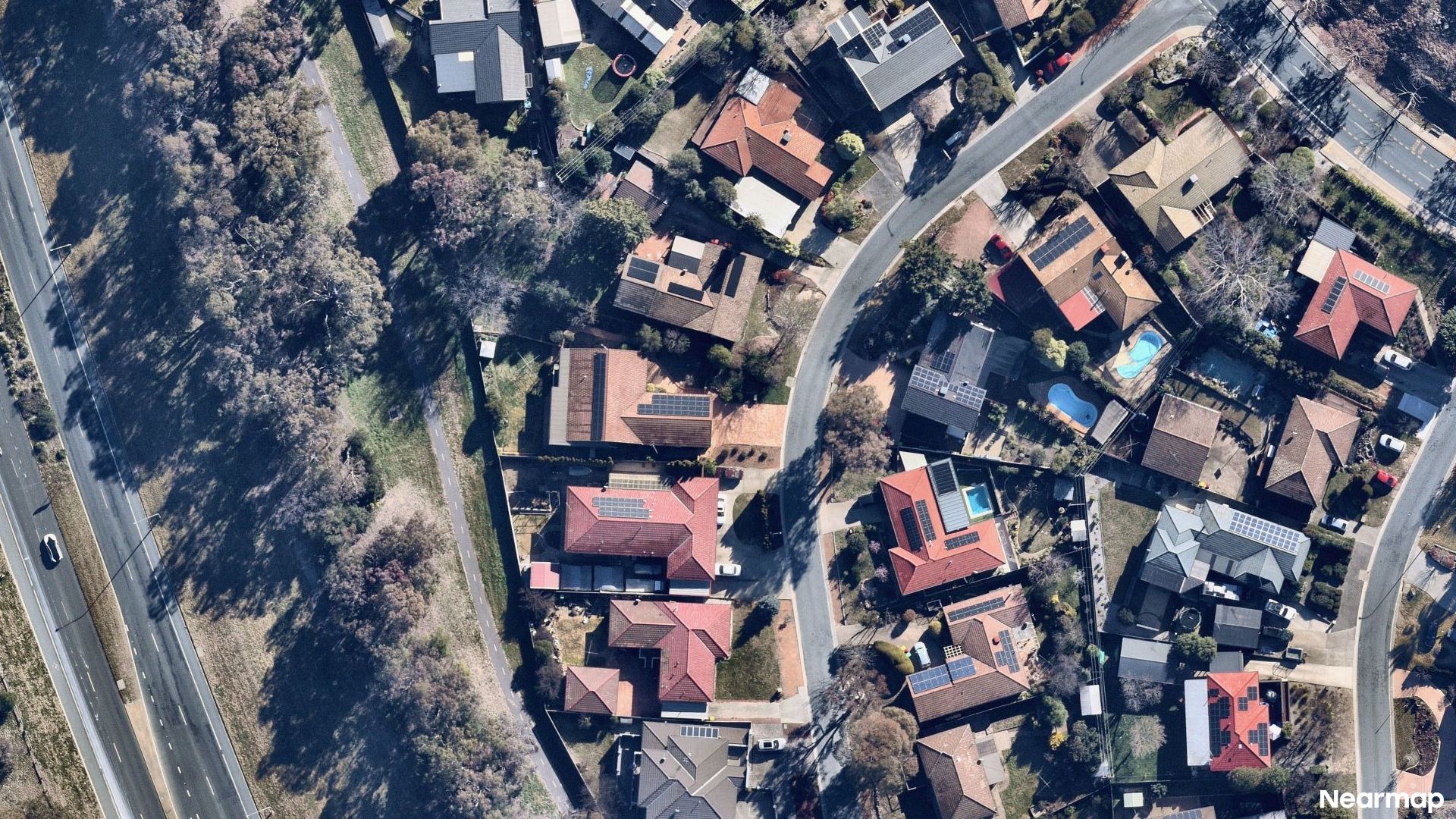 Vertical aerial view