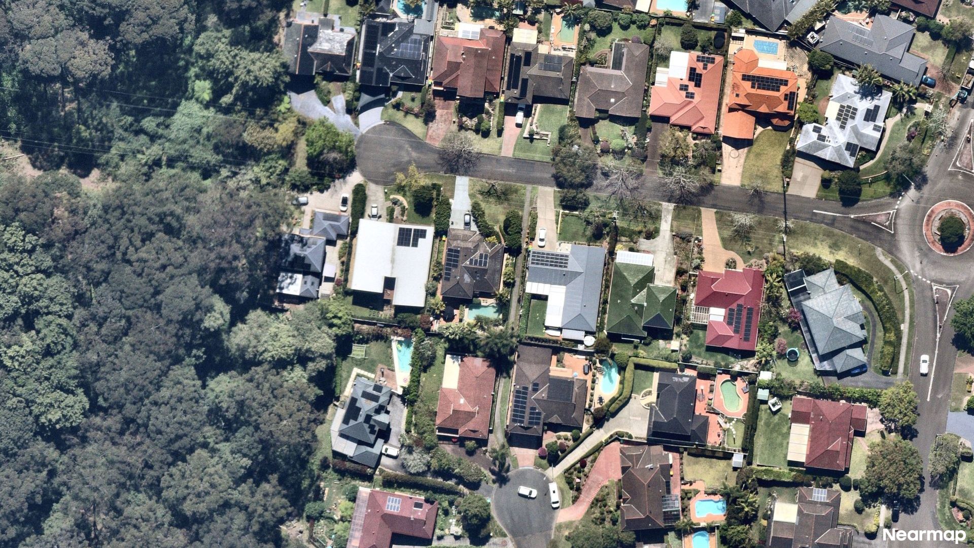Vertical aerial view