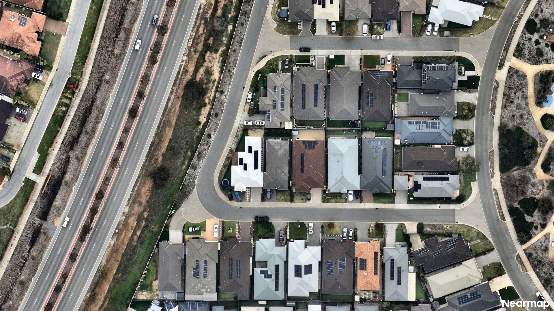 Vertical aerial view