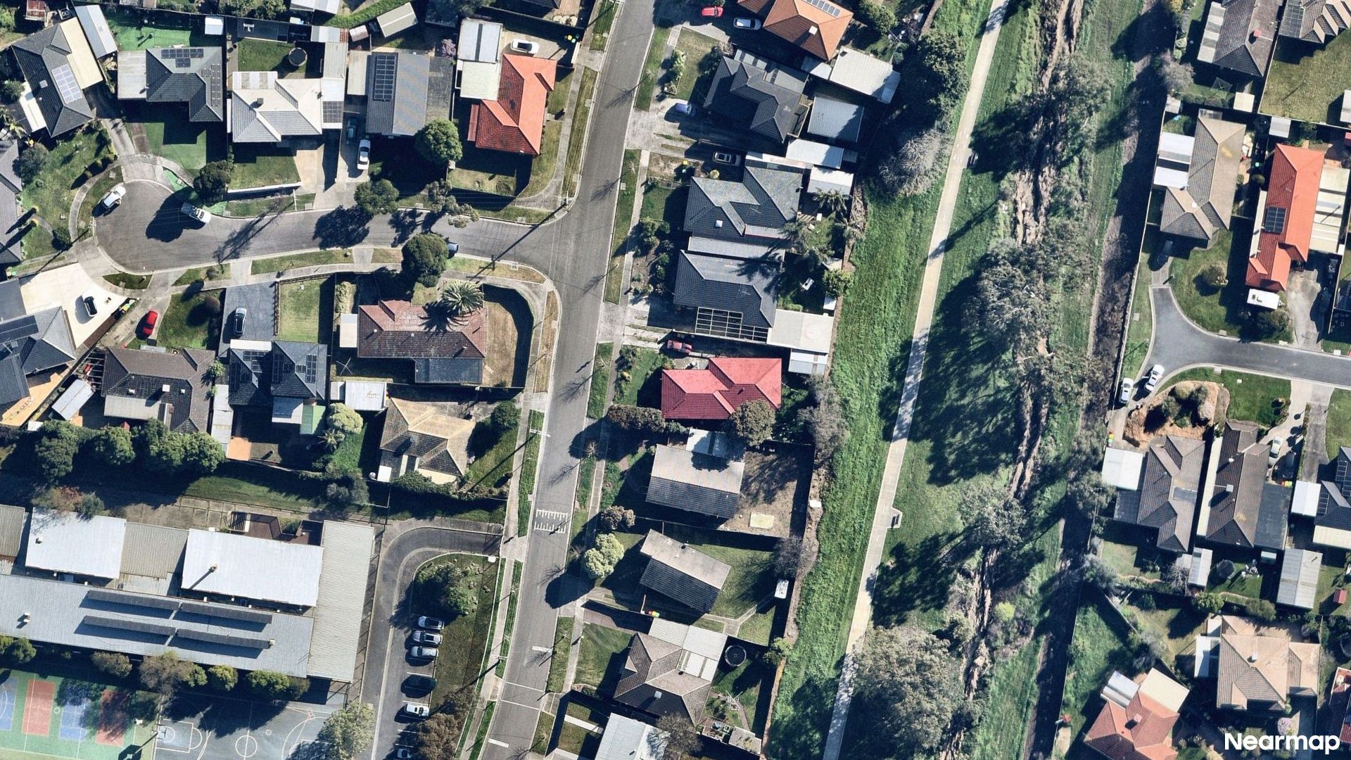 Vertical aerial view