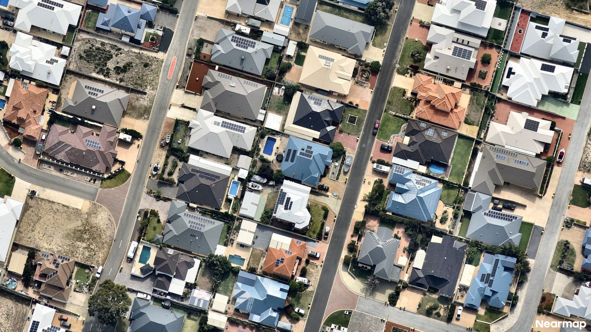 Vertical aerial view