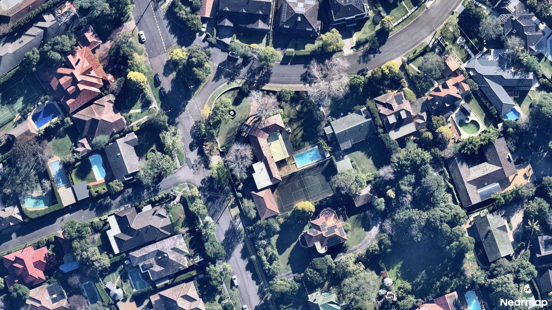 Vertical aerial view