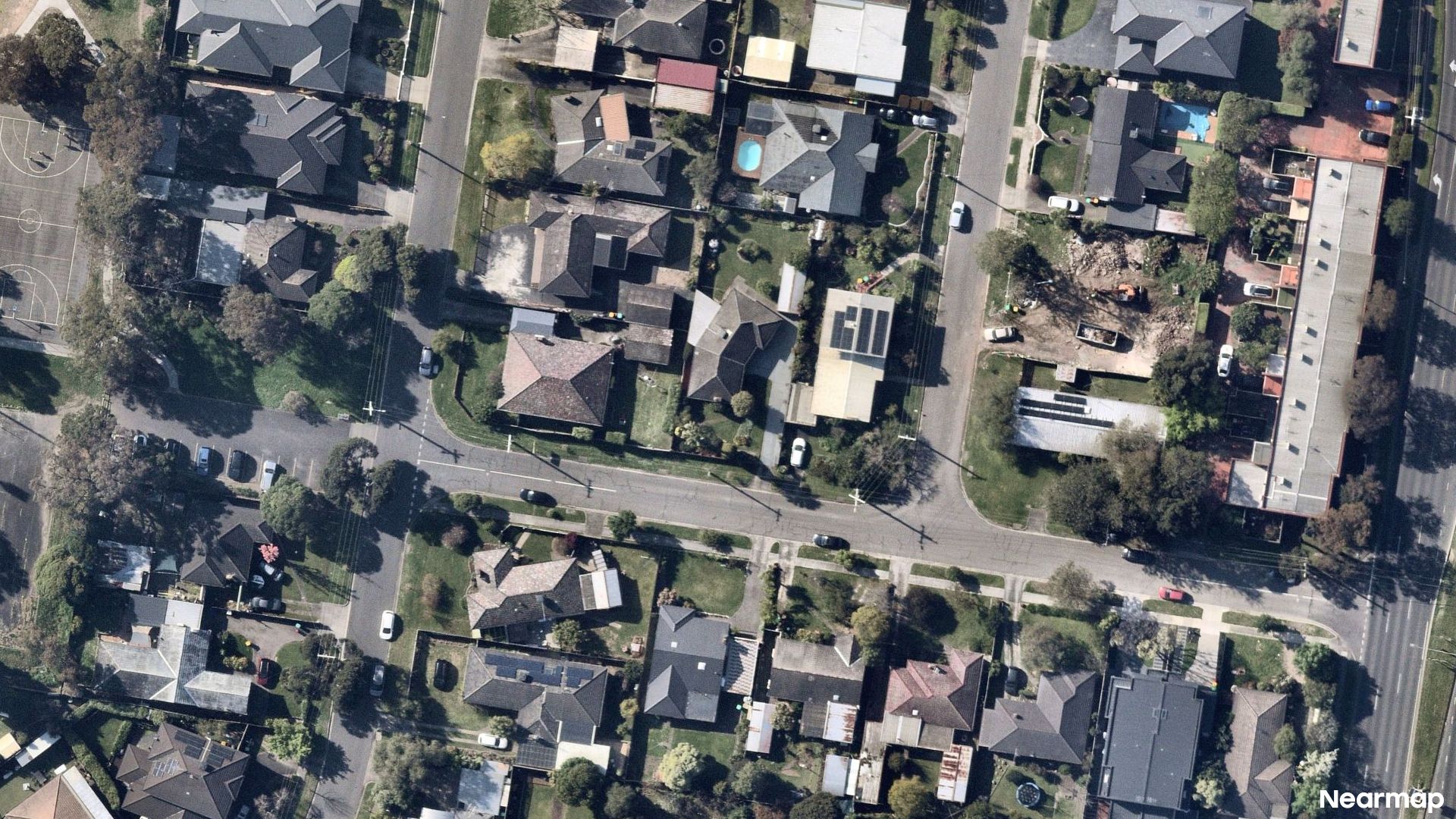 Vertical aerial view