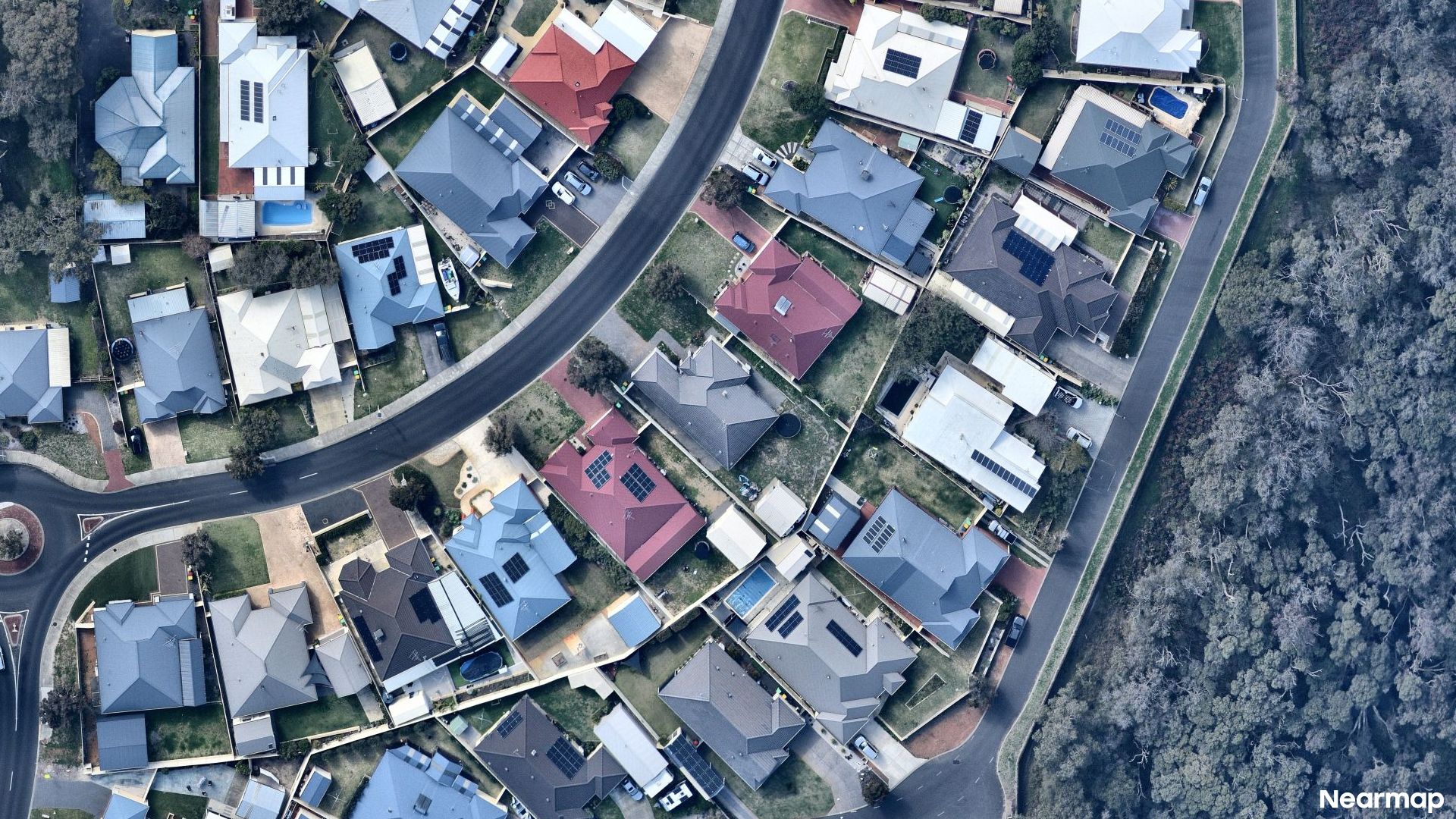 Vertical aerial view