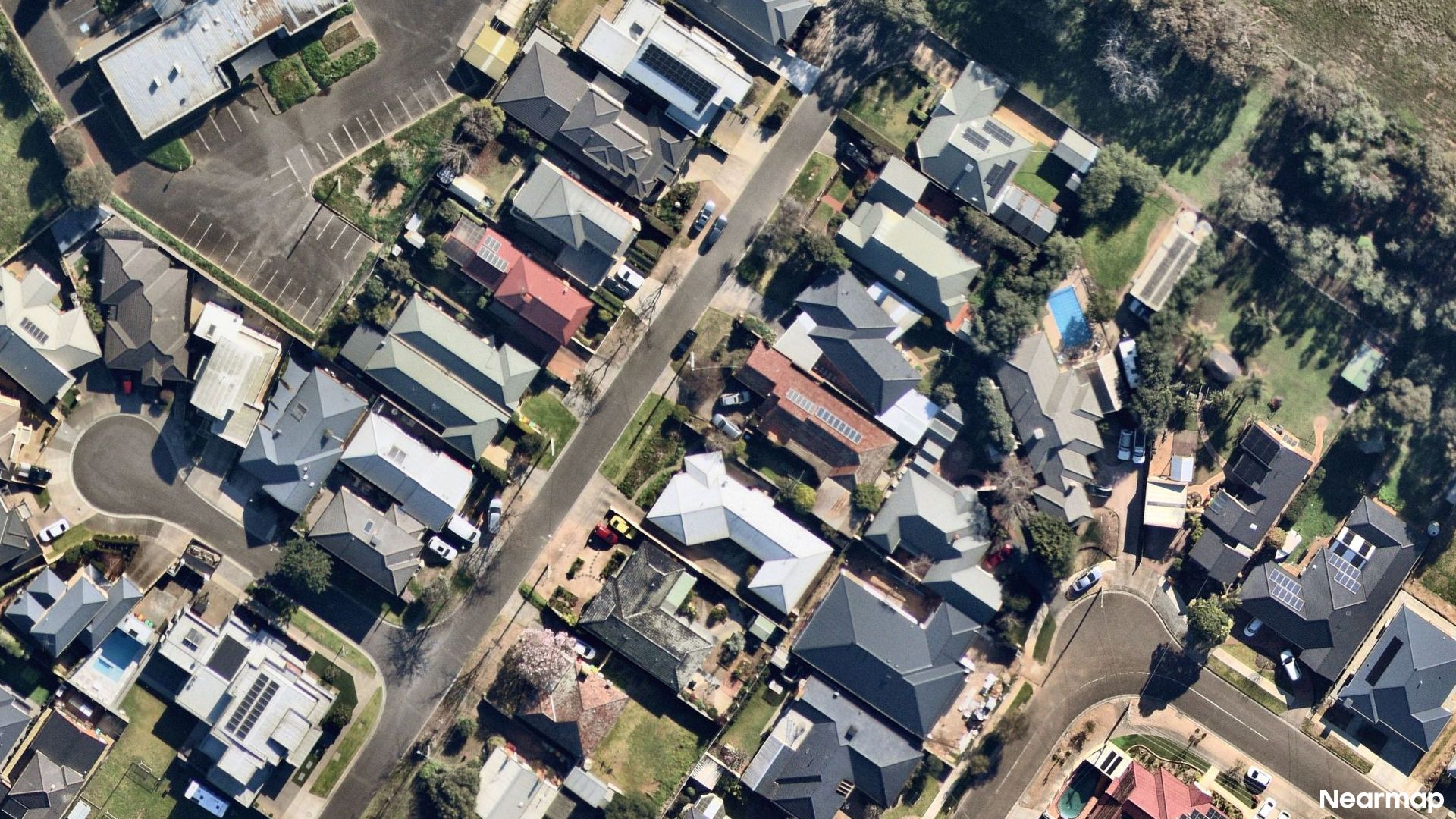 Vertical aerial view