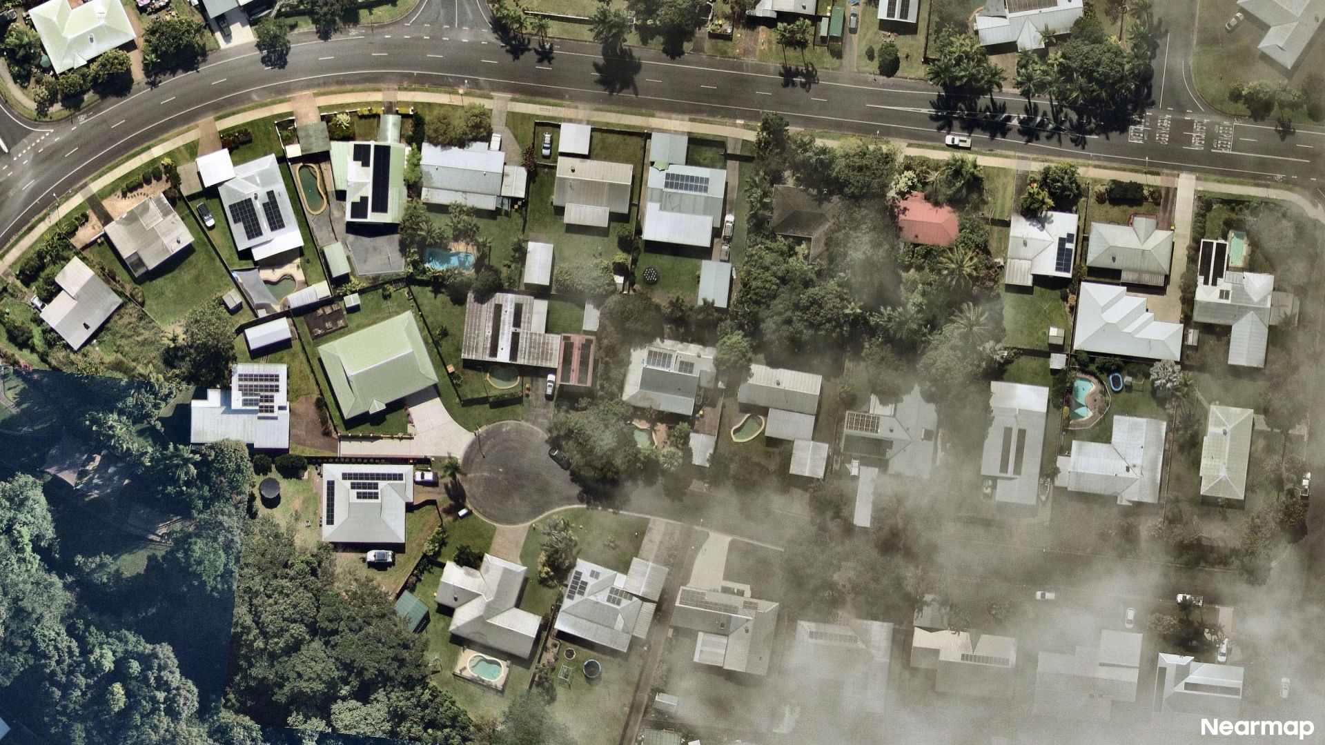 Vertical aerial view