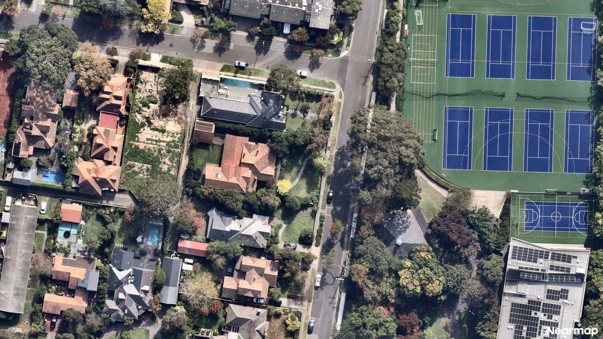 Vertical aerial view
