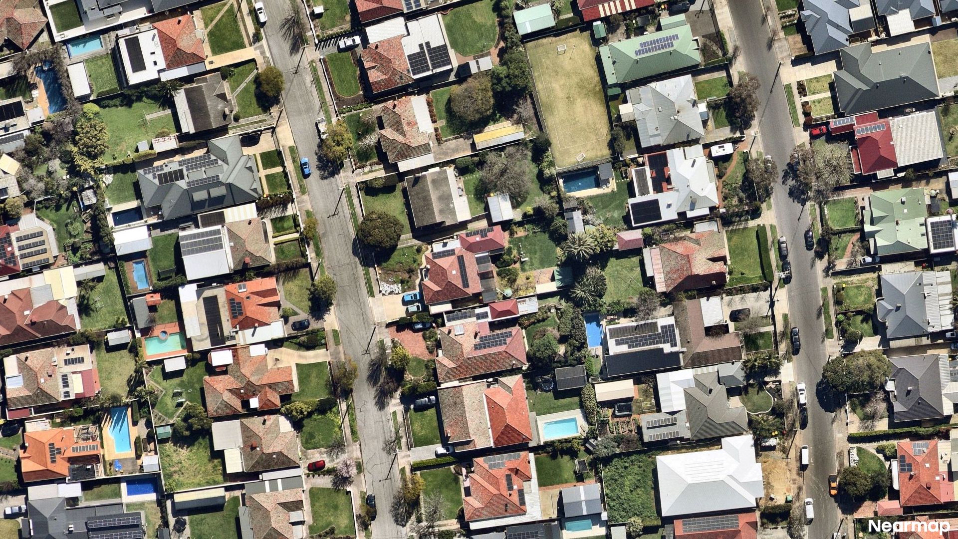 Vertical aerial view