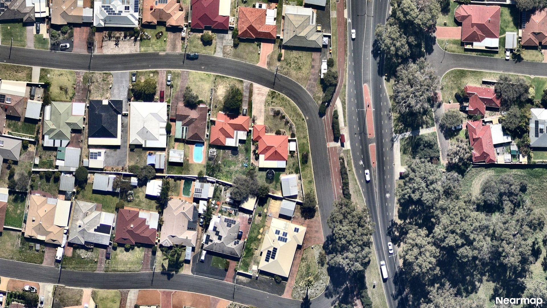 Vertical aerial view