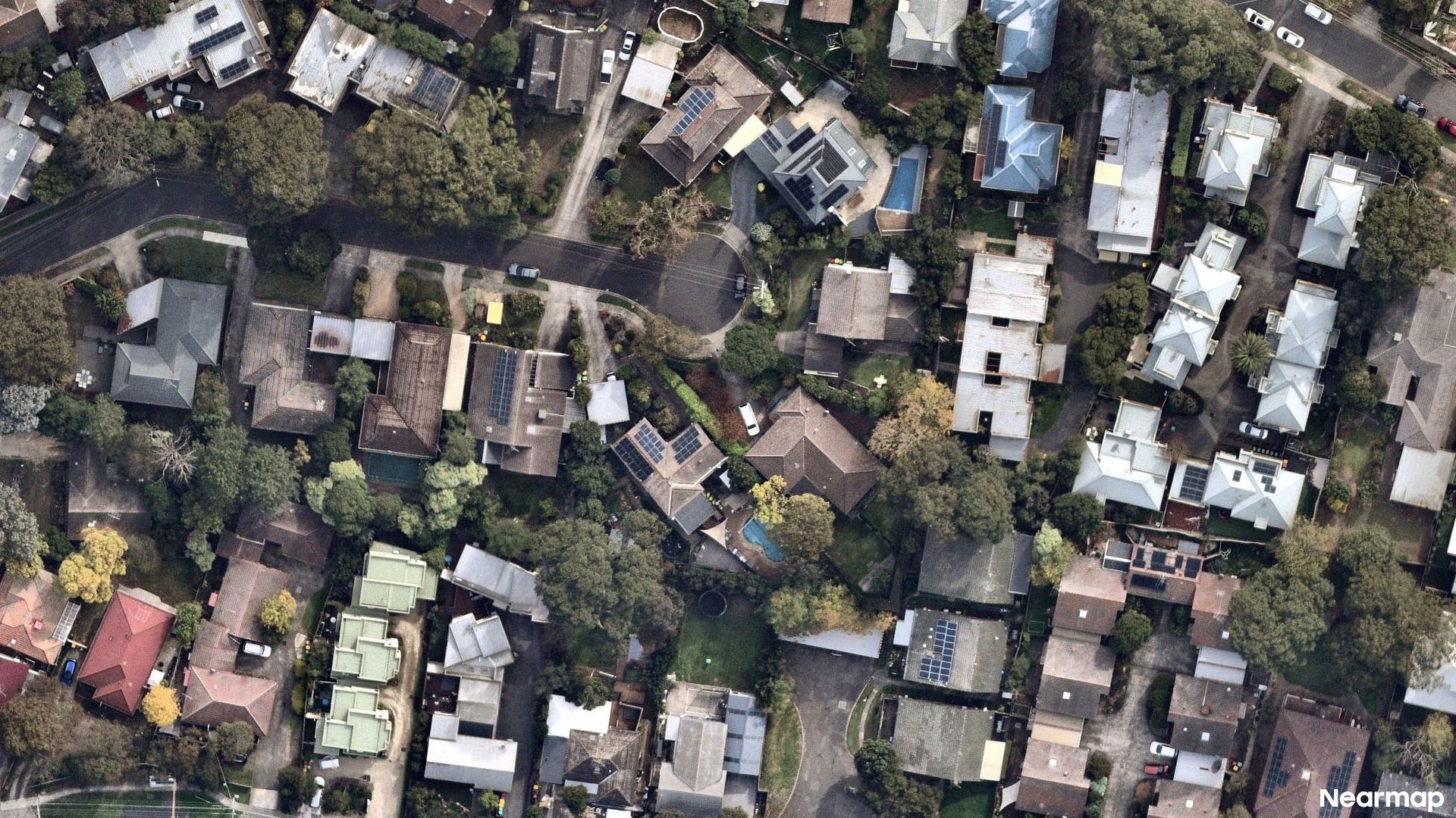 Vertical aerial view