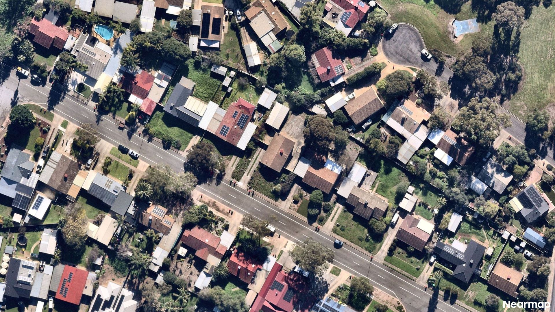 Vertical aerial view