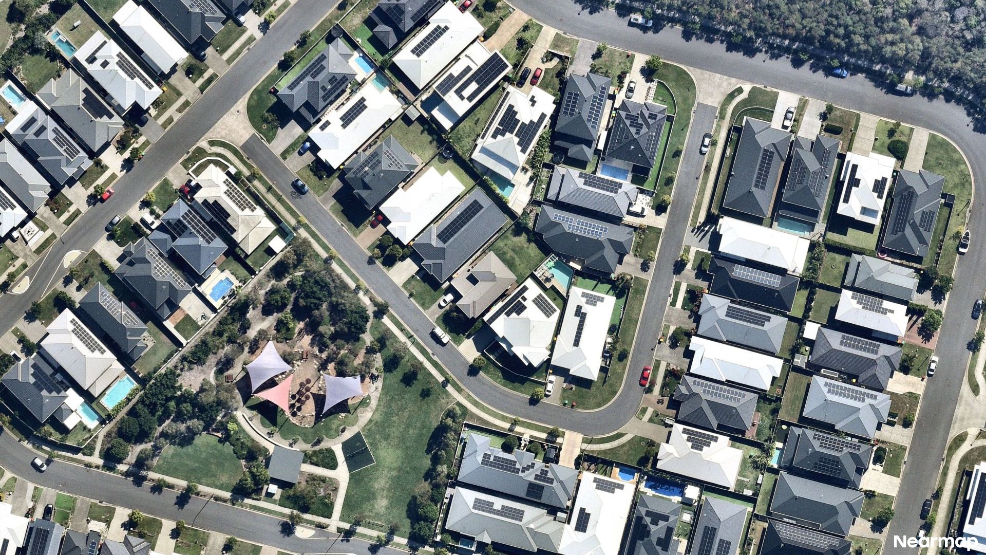 Vertical aerial view