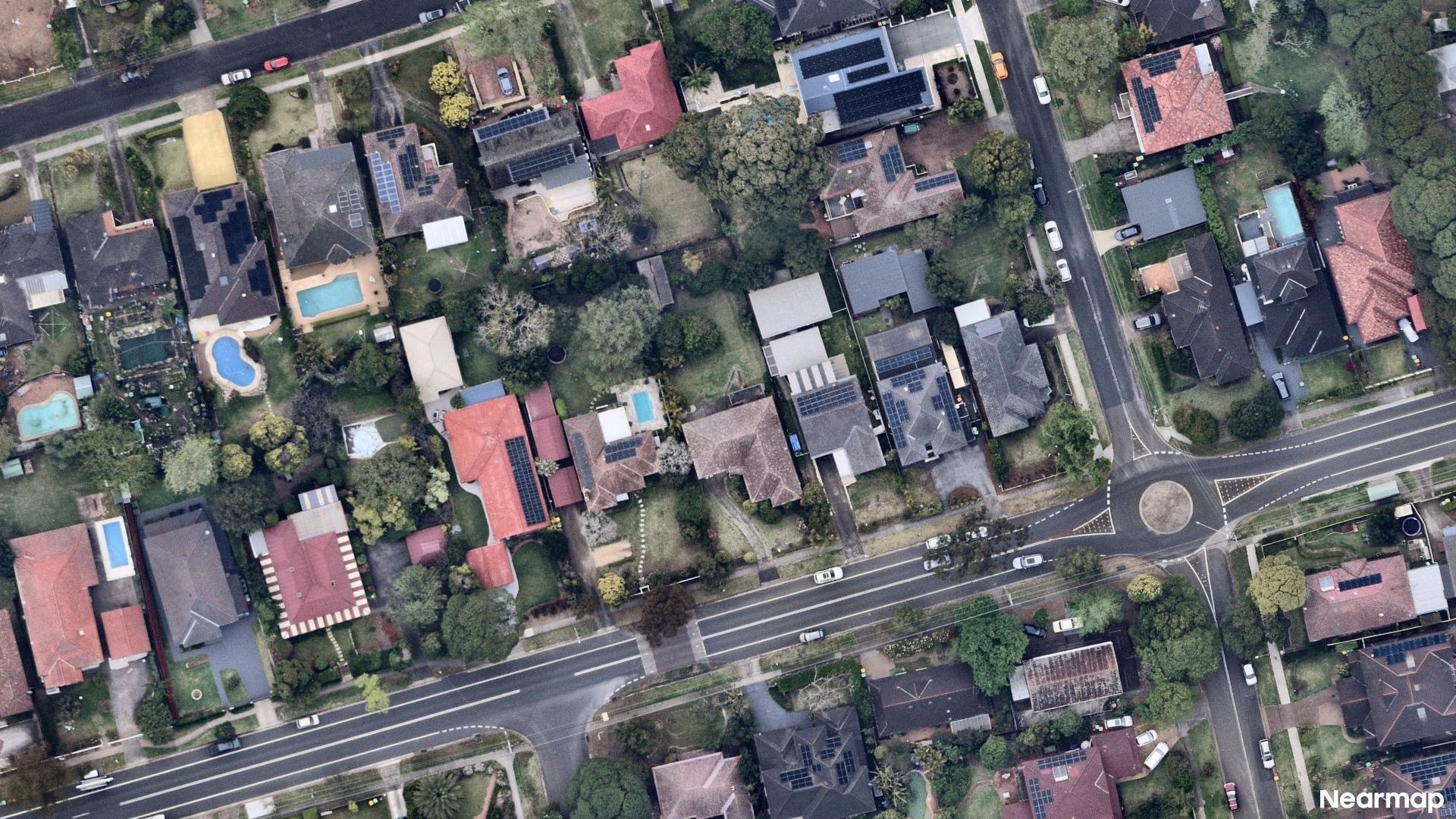Vertical aerial view