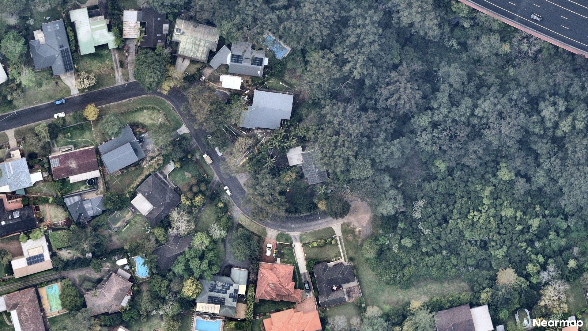 Vertical aerial view