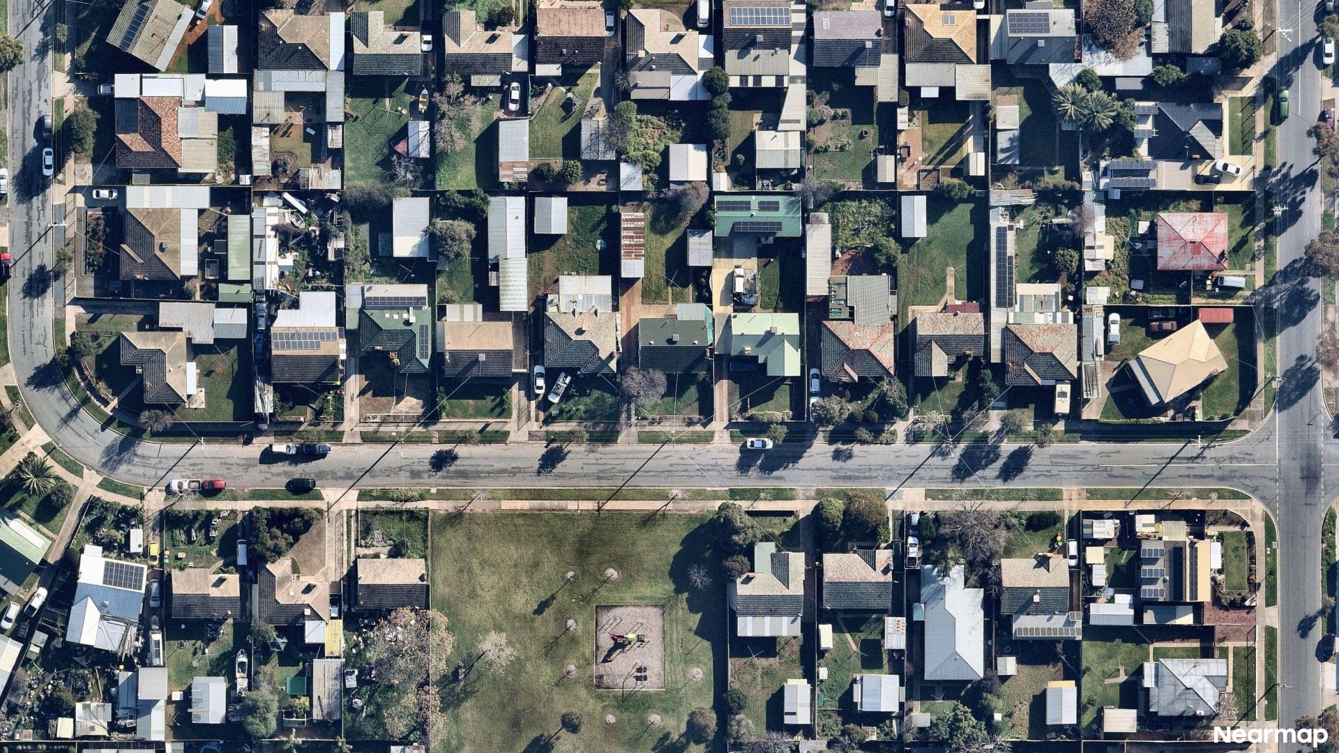 Vertical aerial view