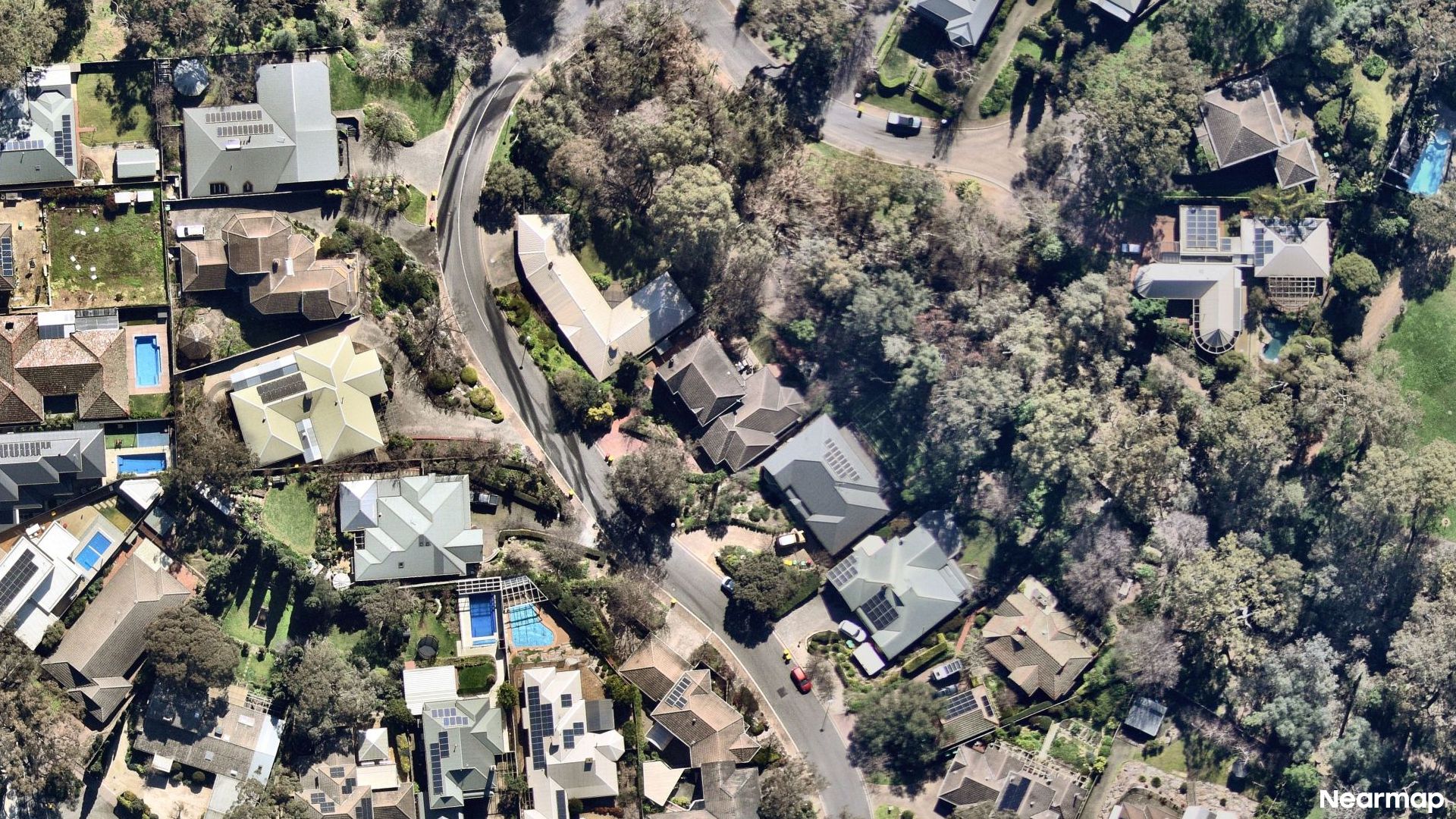 Vertical aerial view