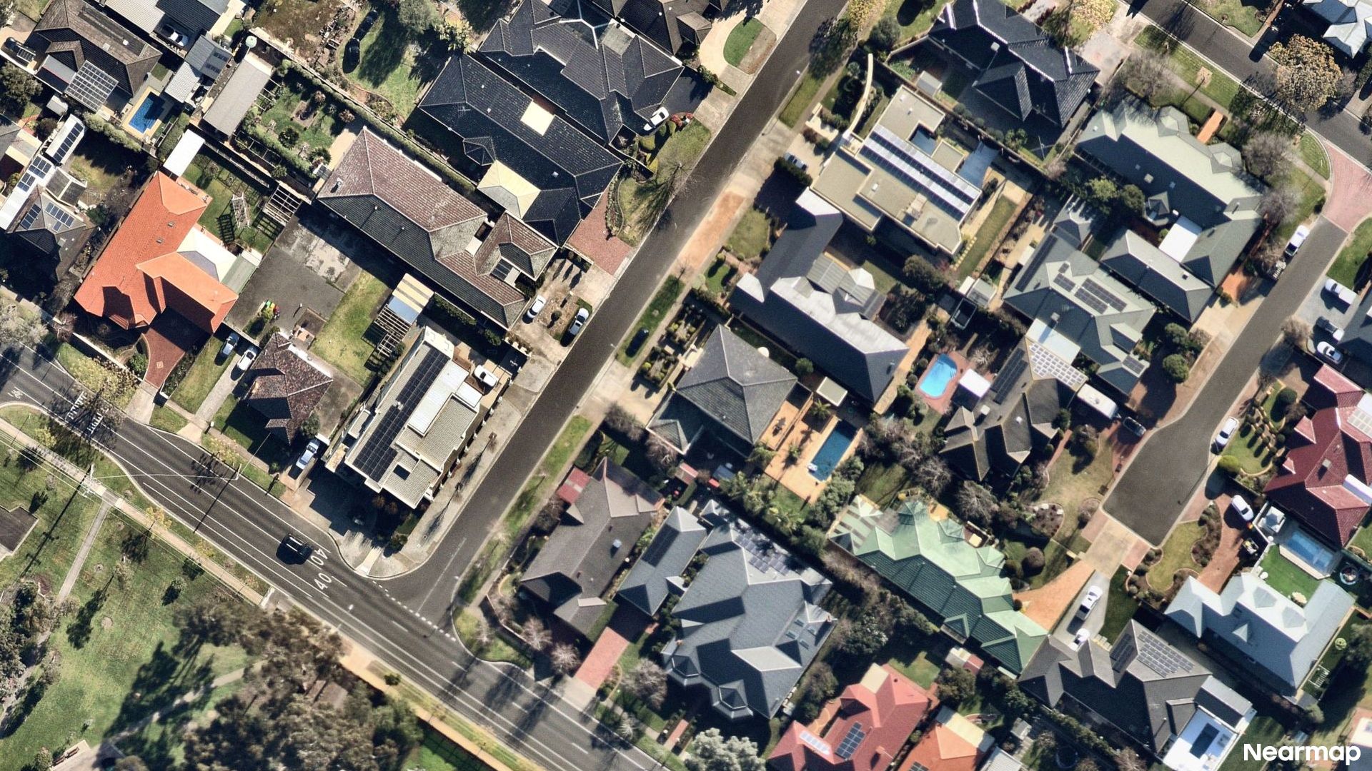 Vertical aerial view