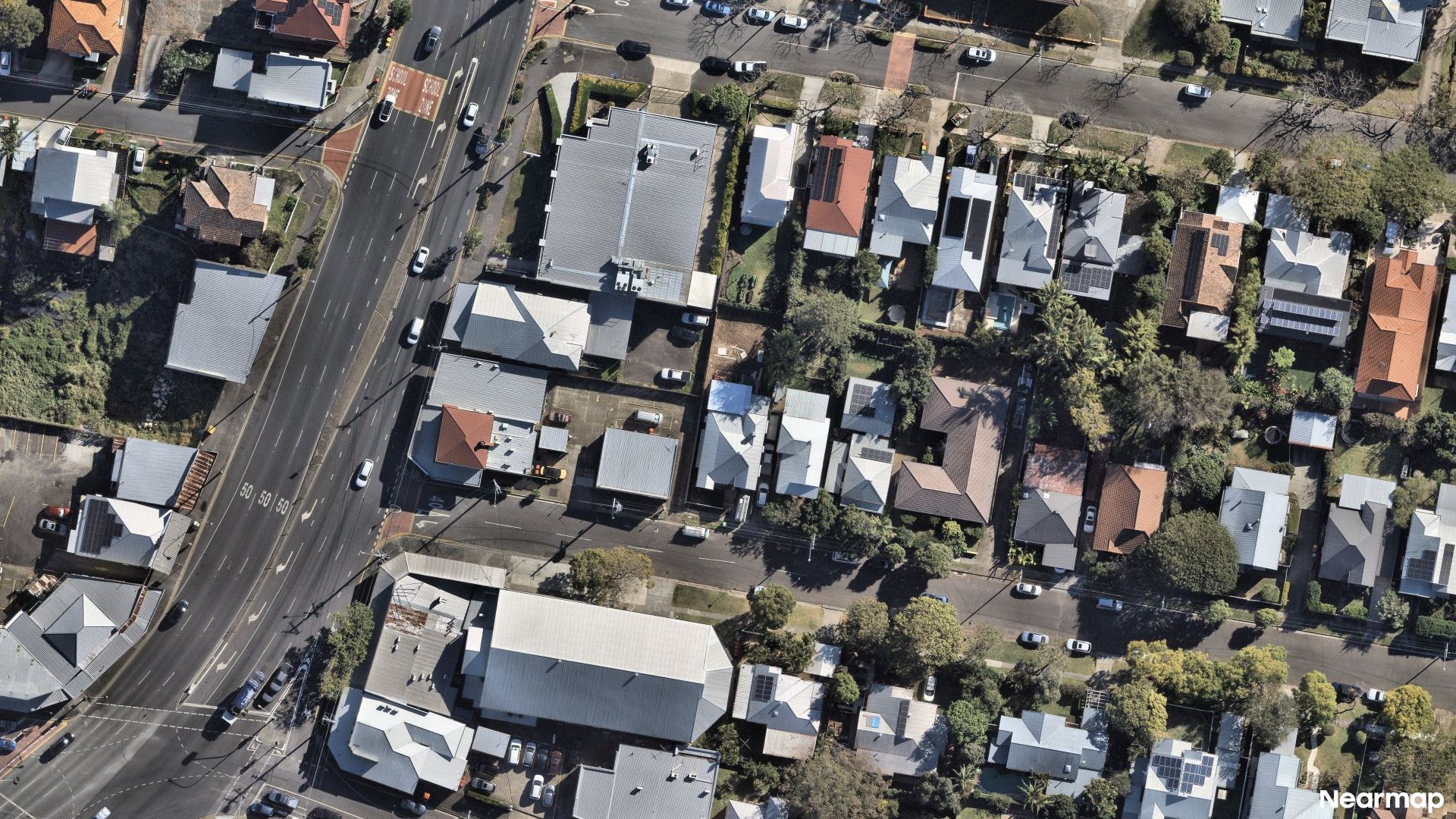 Vertical aerial view