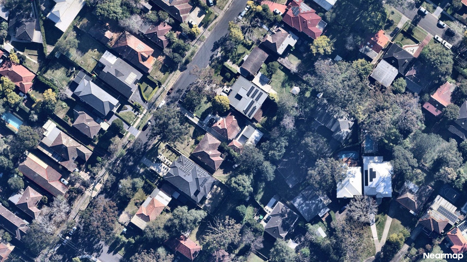 Vertical aerial view