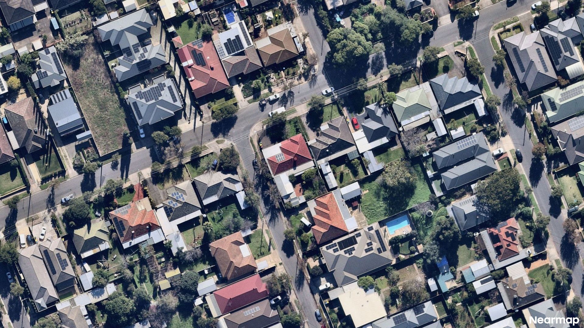 Vertical aerial view