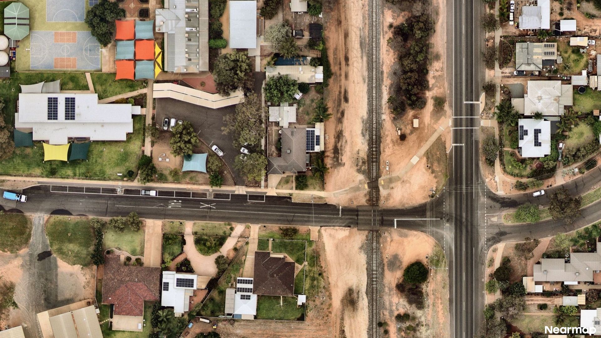 Vertical aerial view