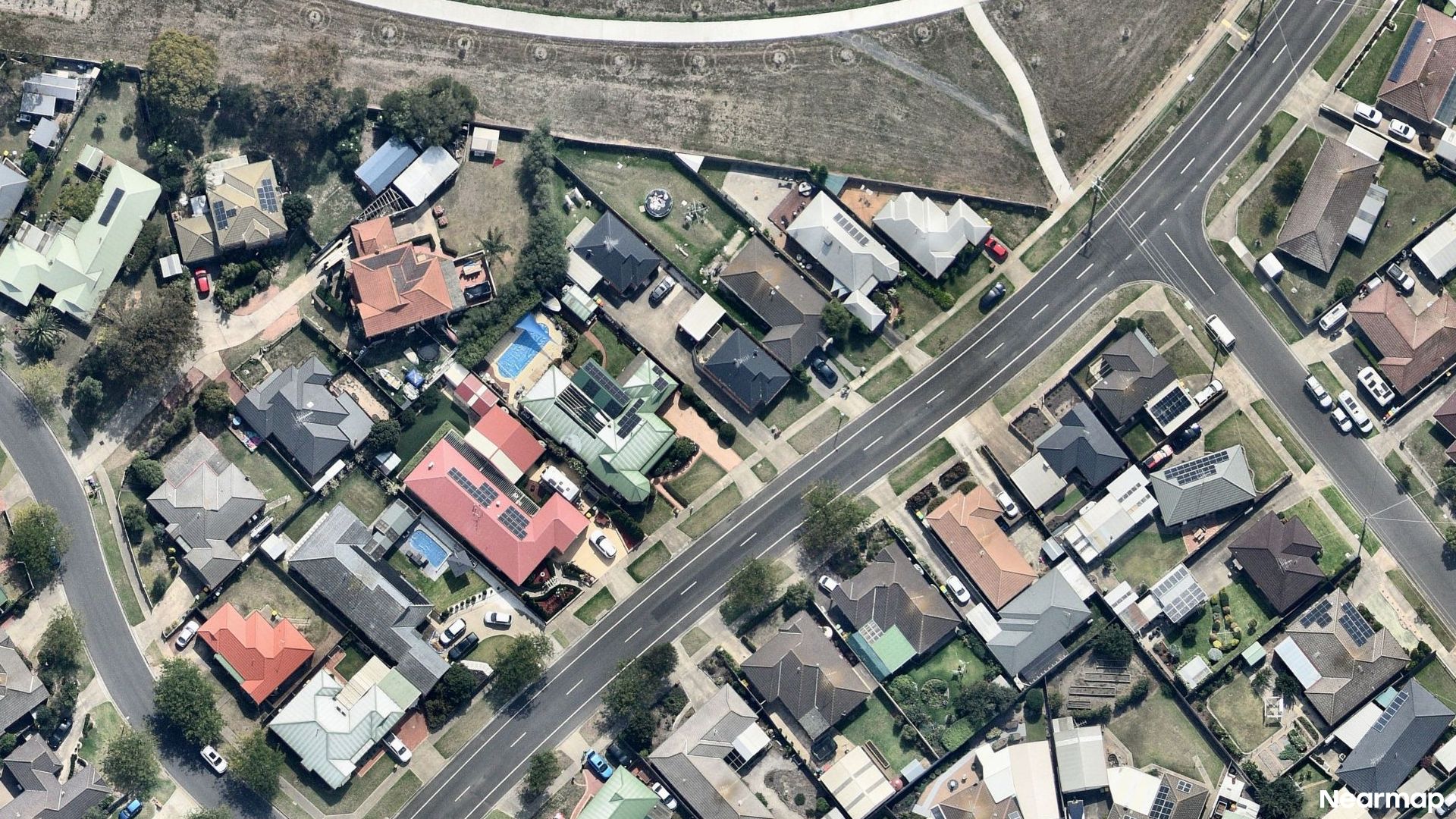 Vertical aerial view