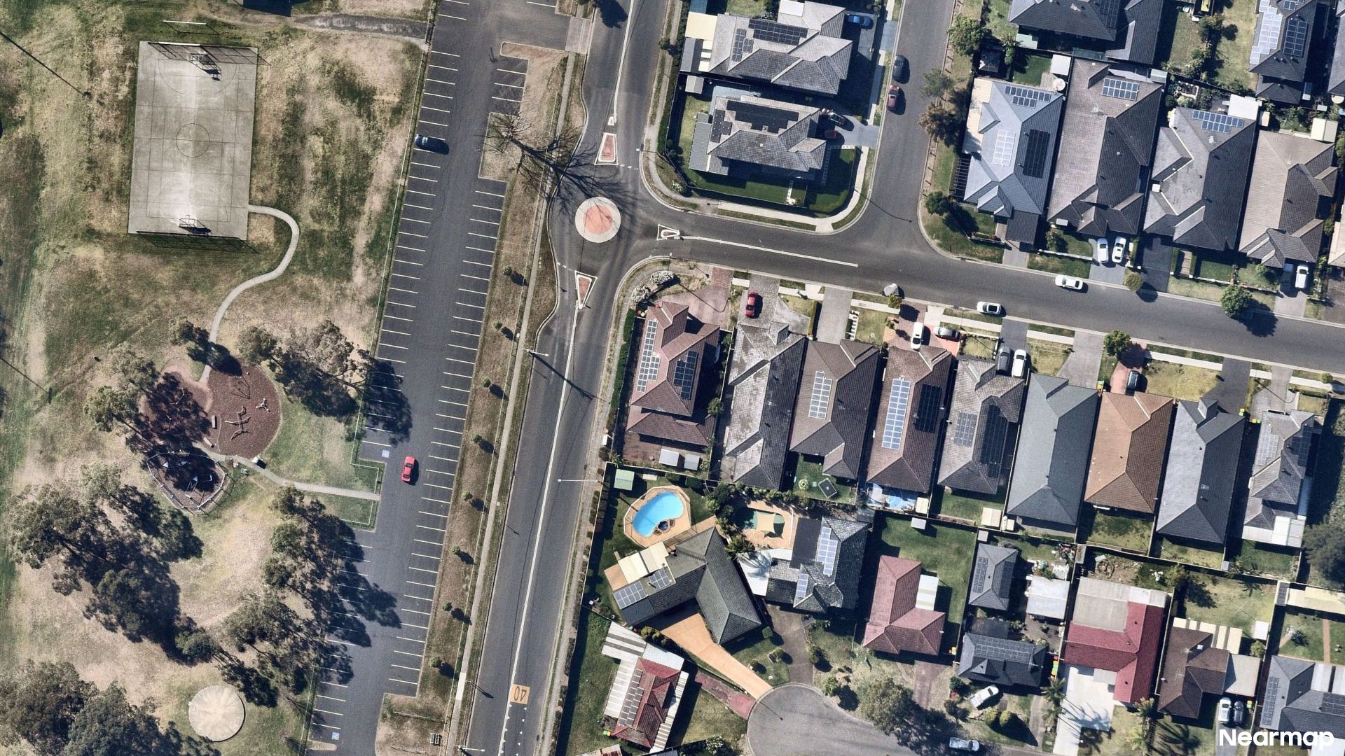 Vertical aerial view