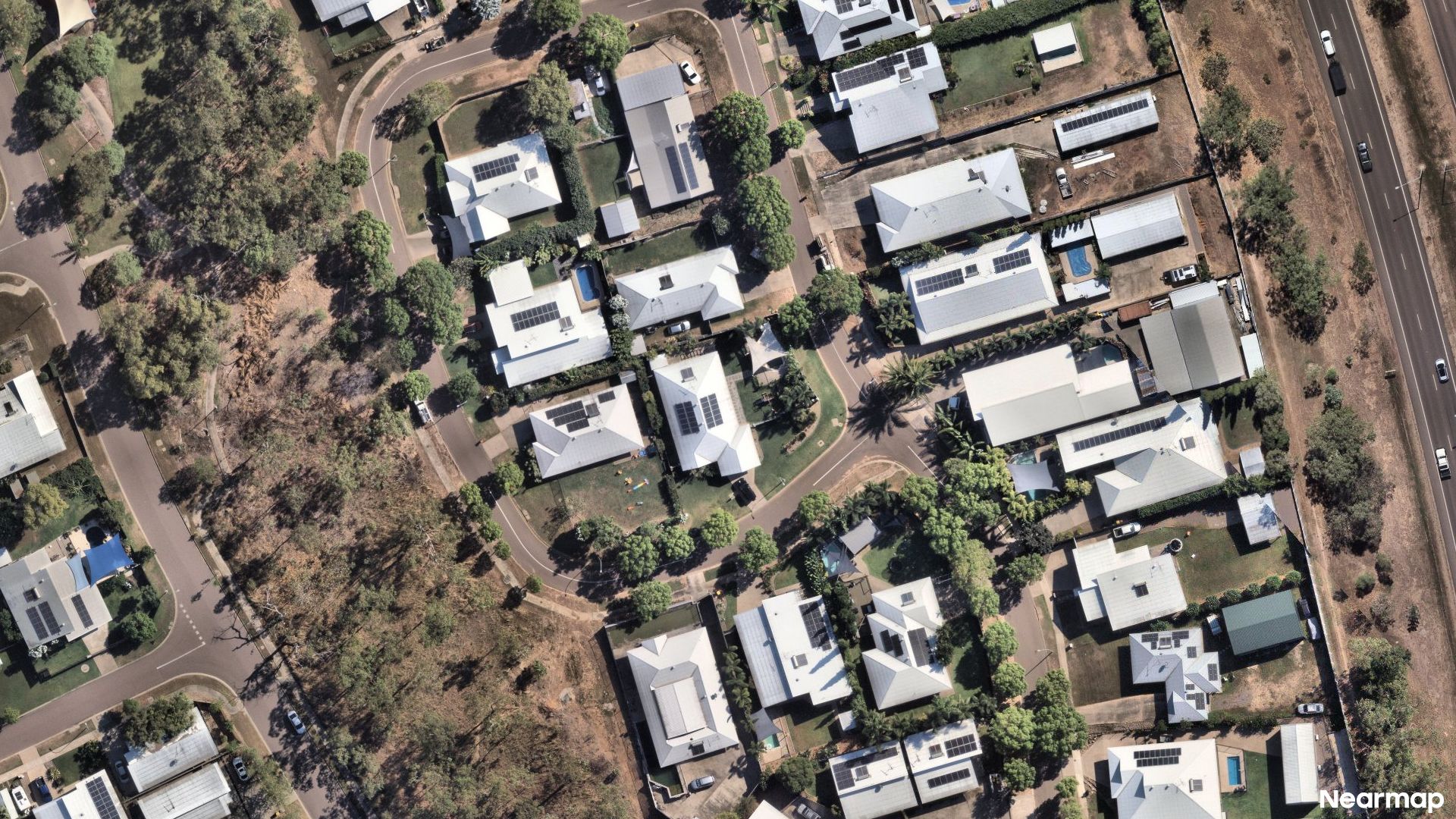 Vertical aerial view