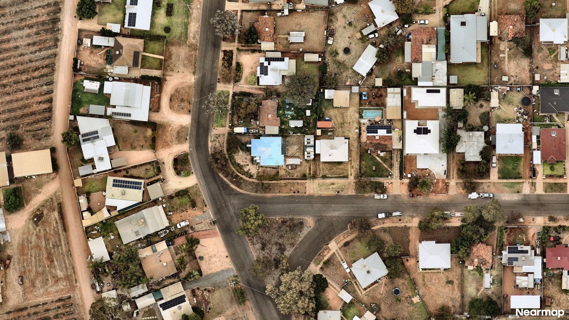 Vertical aerial view