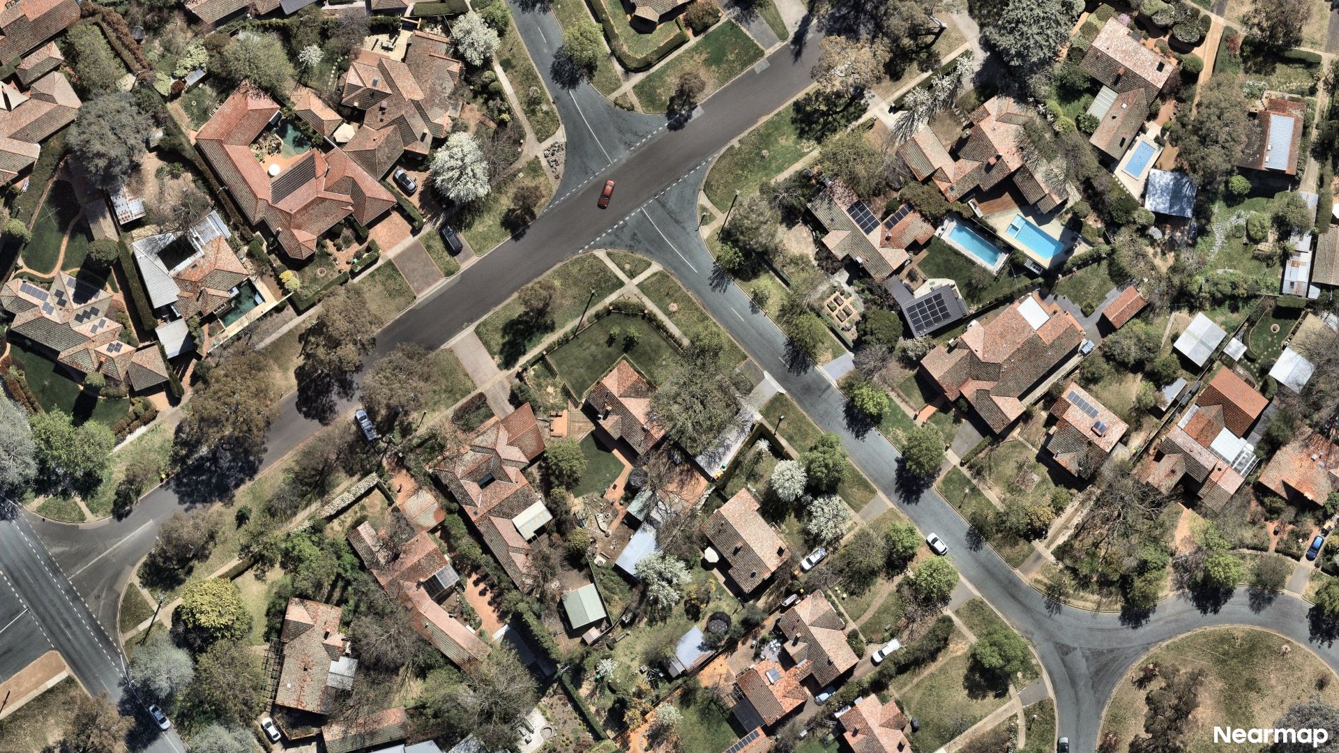 Vertical aerial view