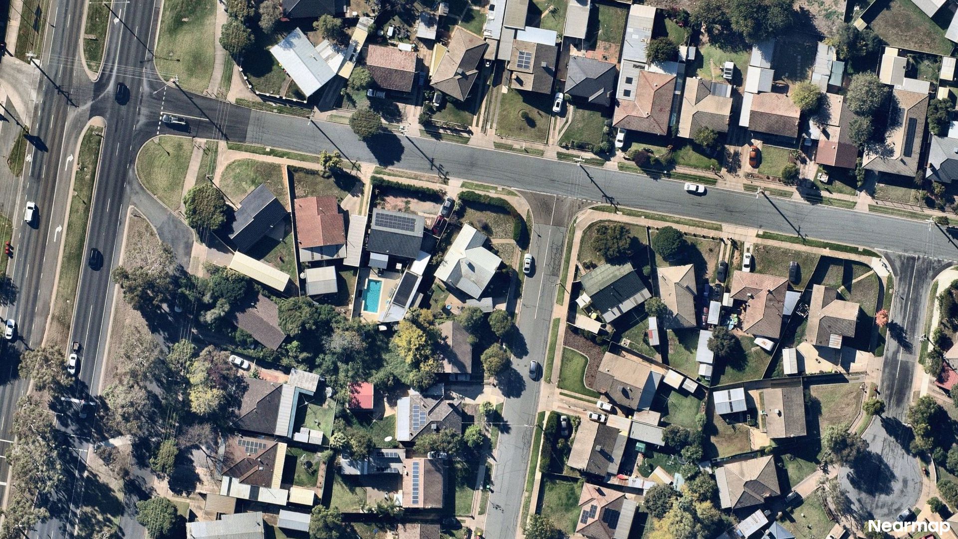 Vertical aerial view
