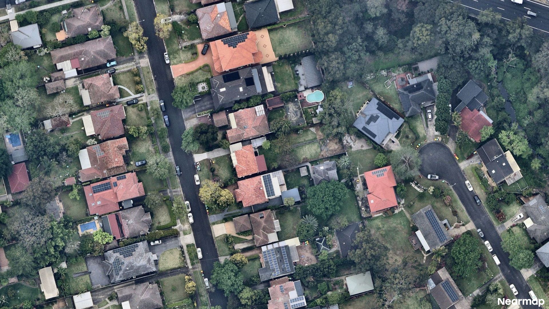 Vertical aerial view