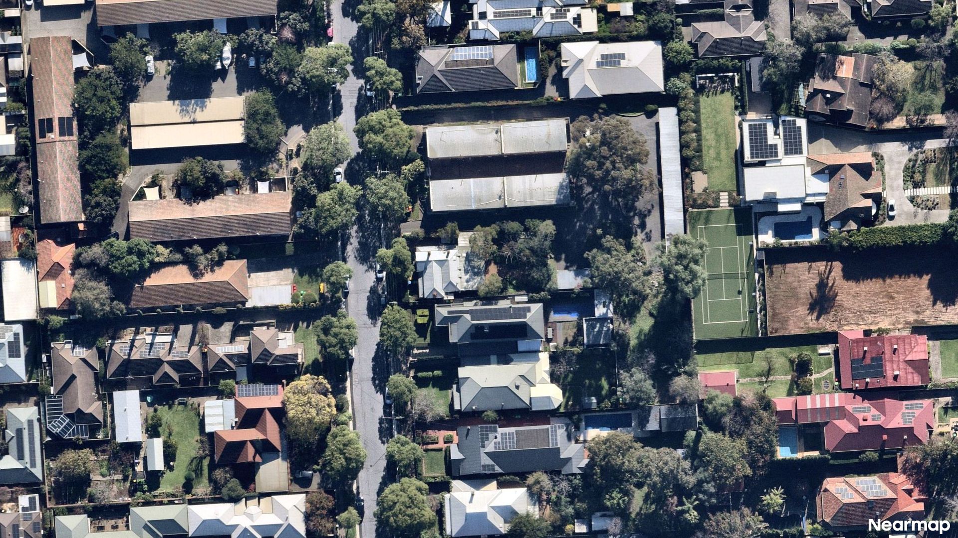 Vertical aerial view