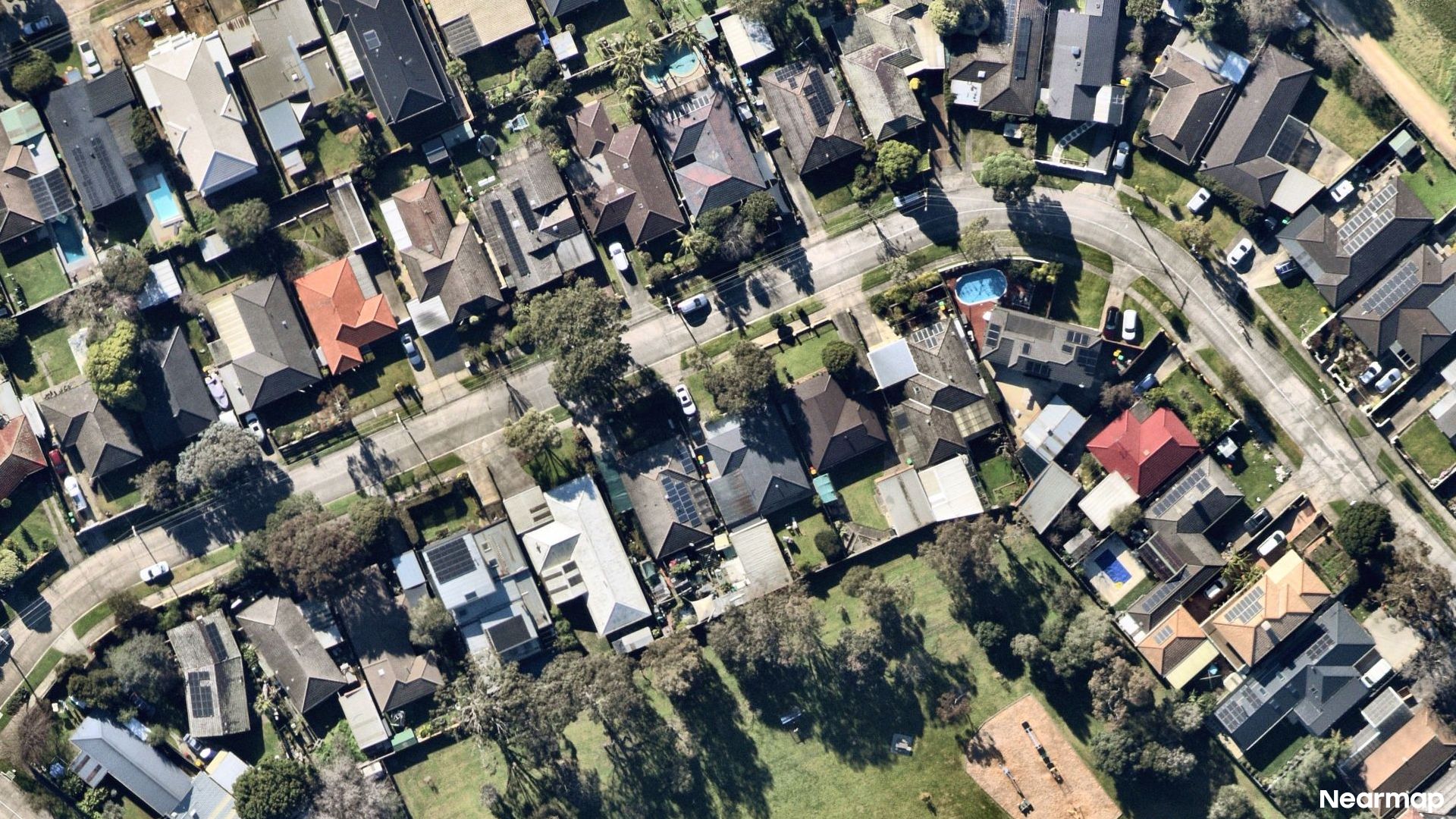 Vertical aerial view