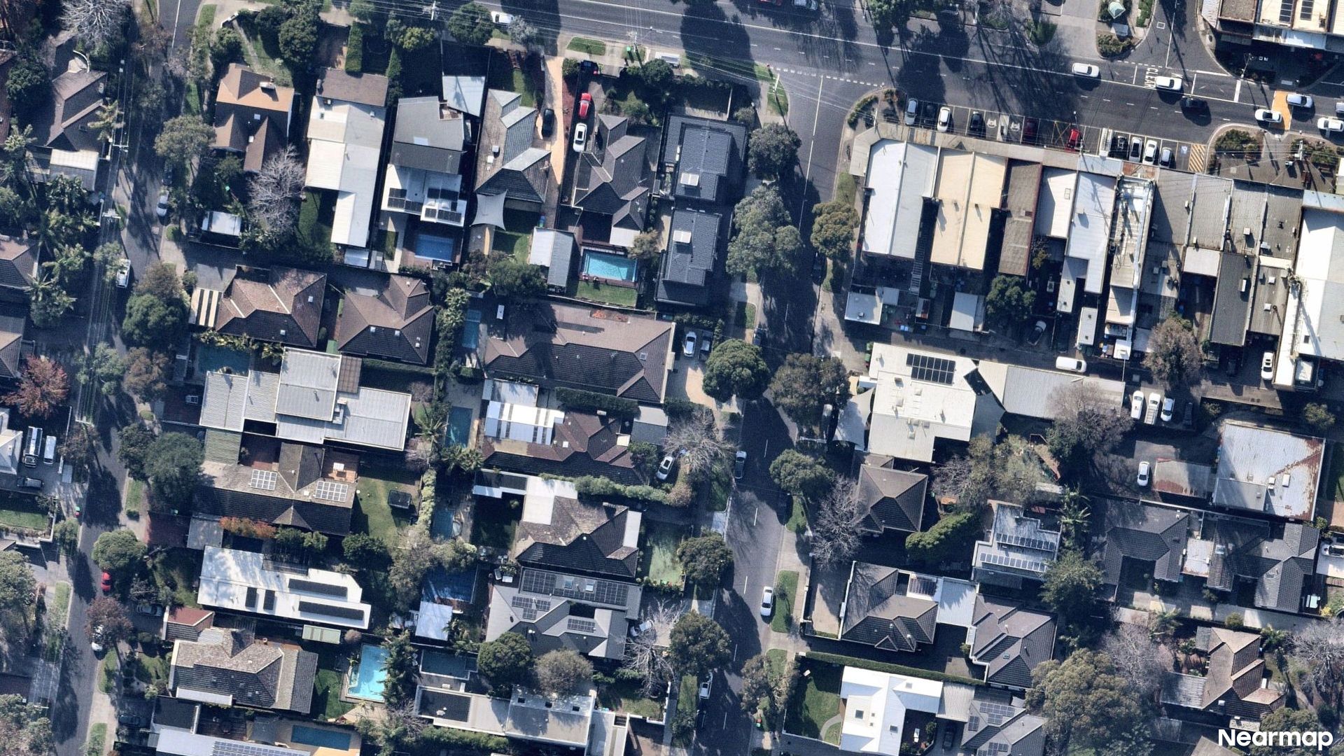 Vertical aerial view