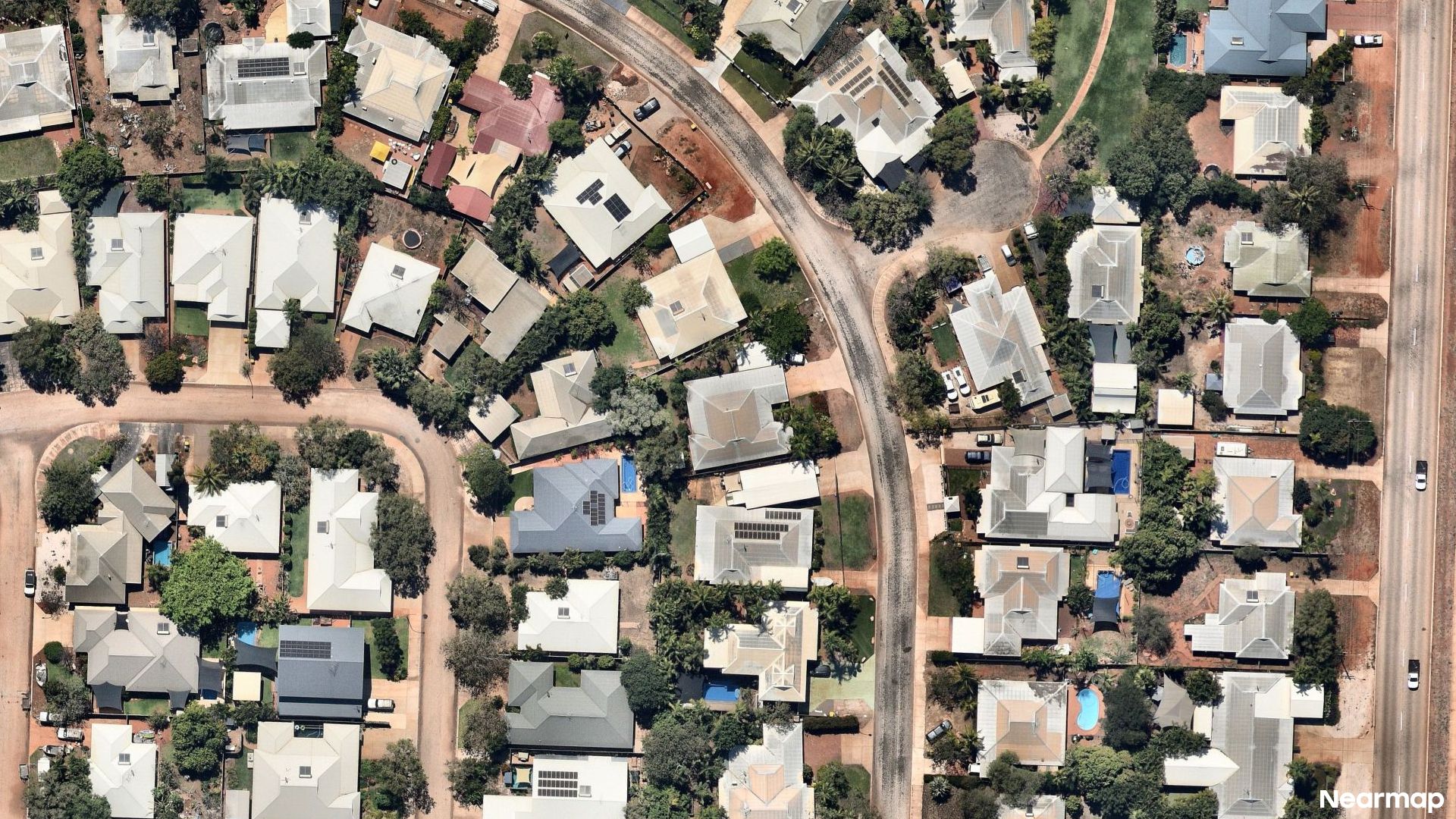 Vertical aerial view