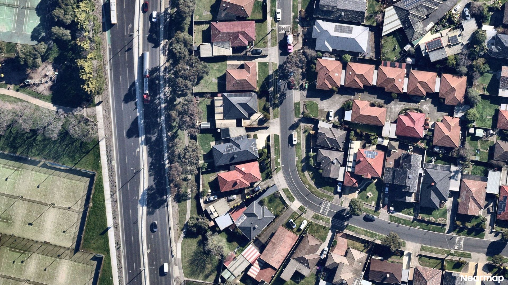 Vertical aerial view