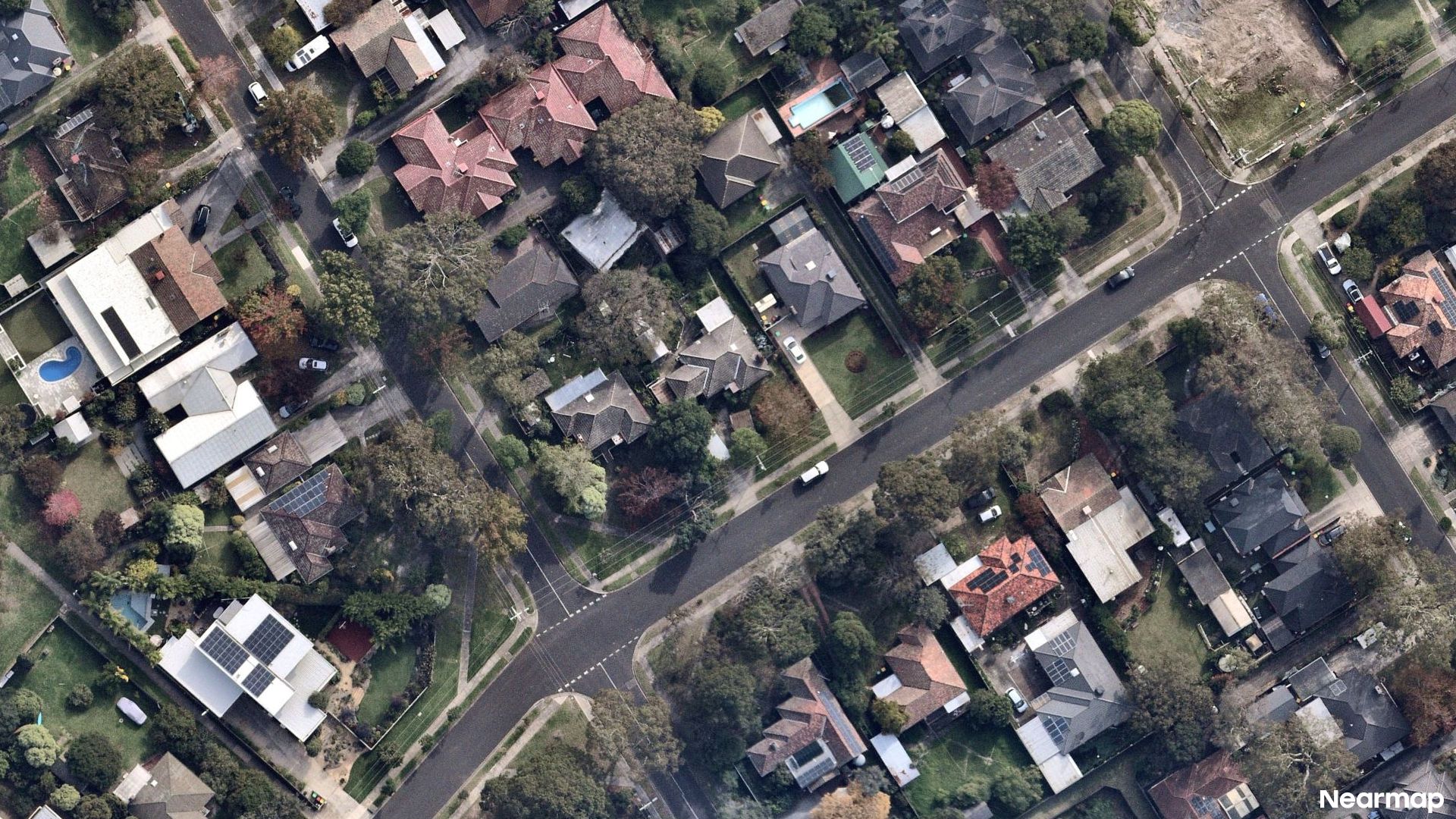 Vertical aerial view