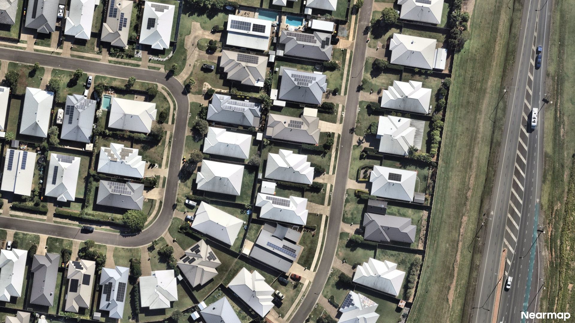 Vertical aerial view