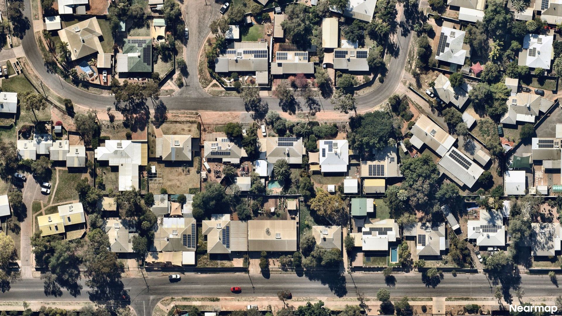 Vertical aerial view