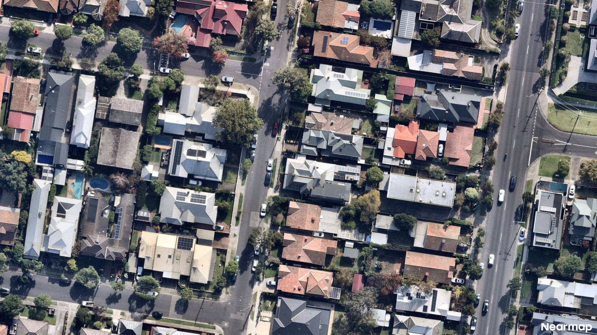 Vertical aerial view