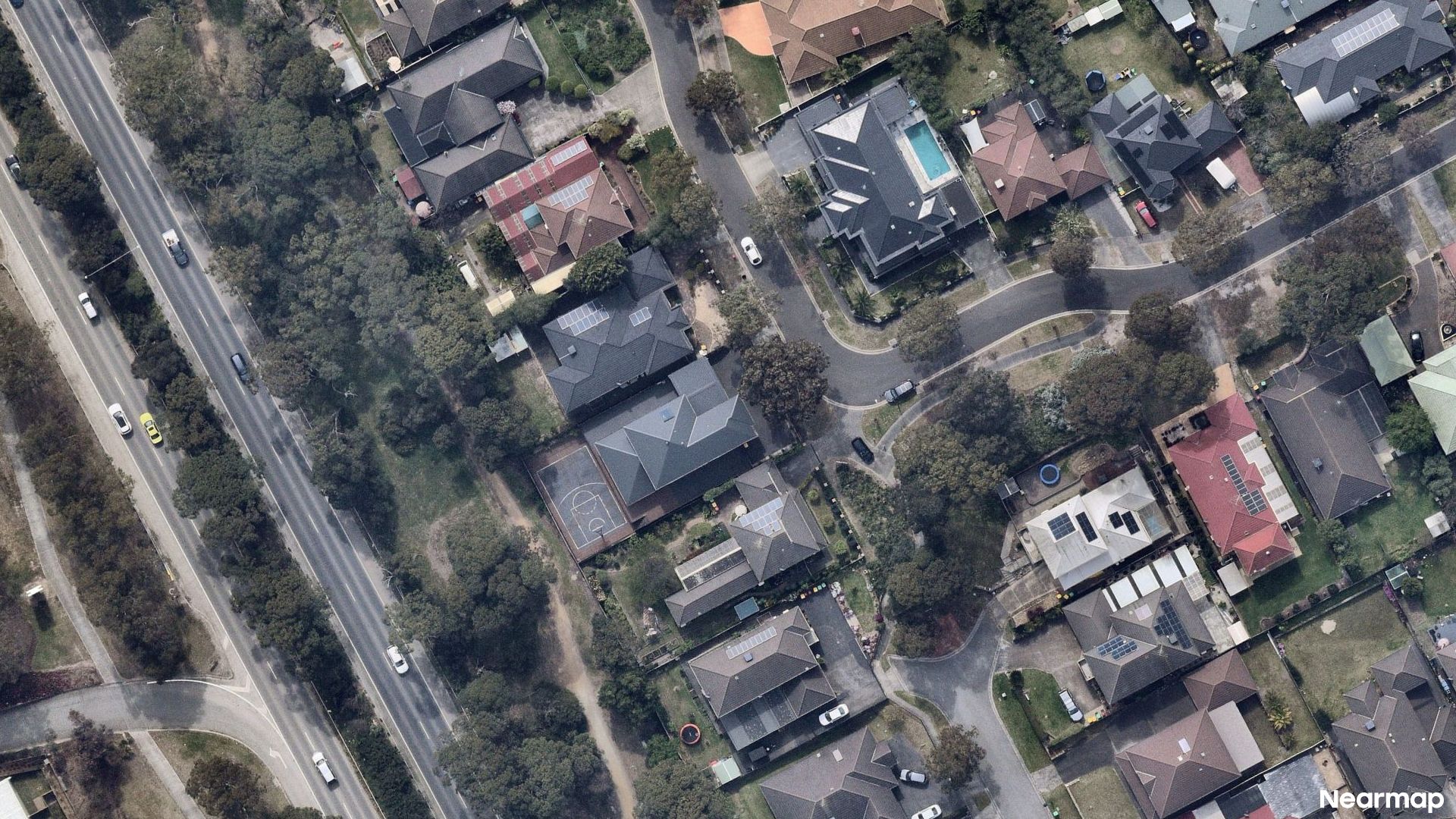Vertical aerial view
