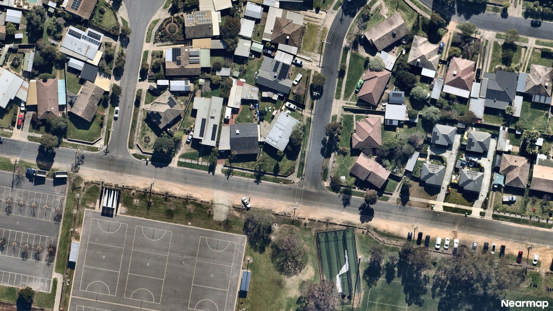 Vertical aerial view