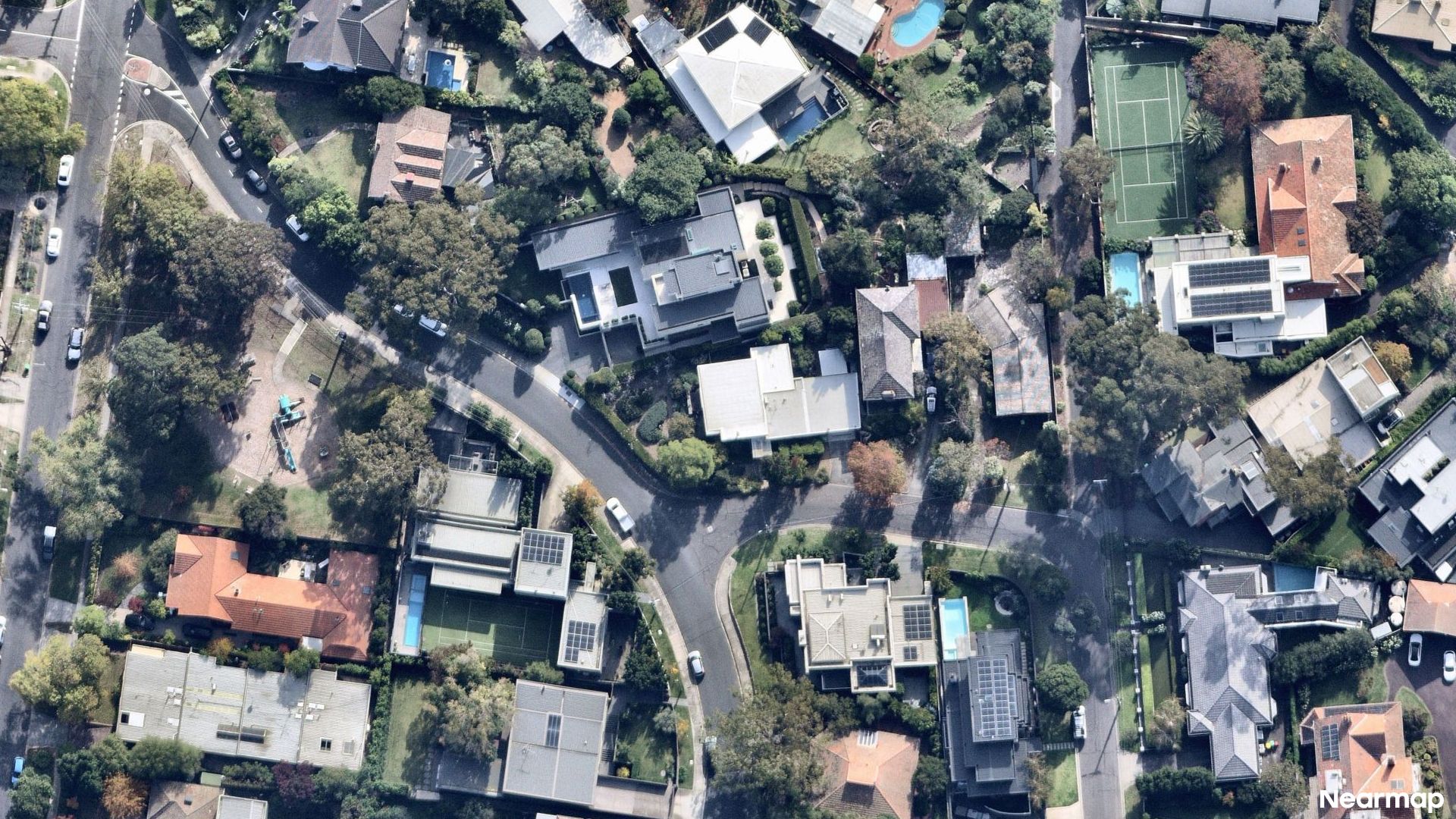 Vertical aerial view