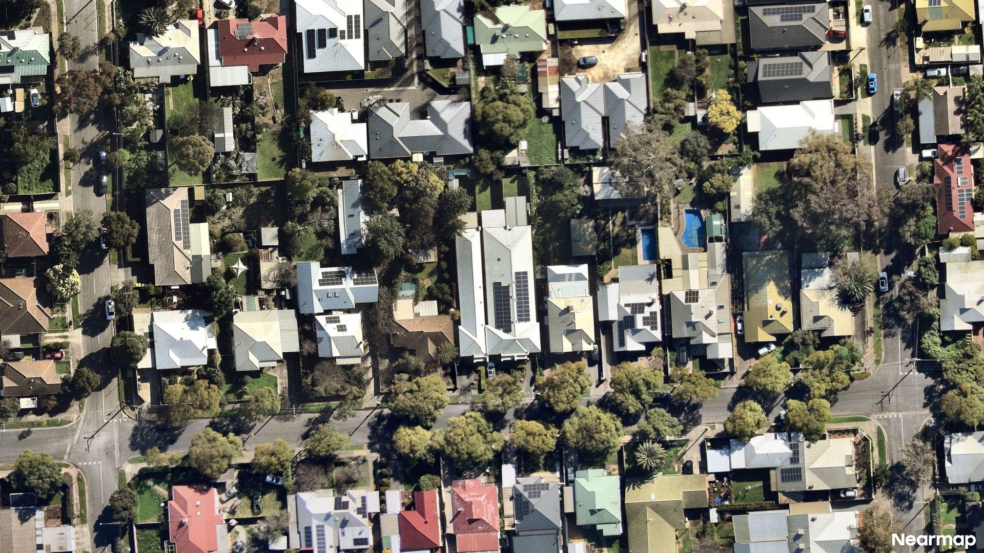 Vertical aerial view